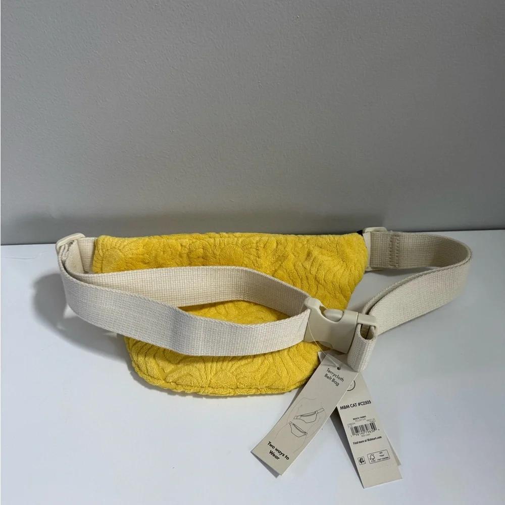Beach Yellow Sun Terry Cloth Fanny Pack - Picture 3 of 3